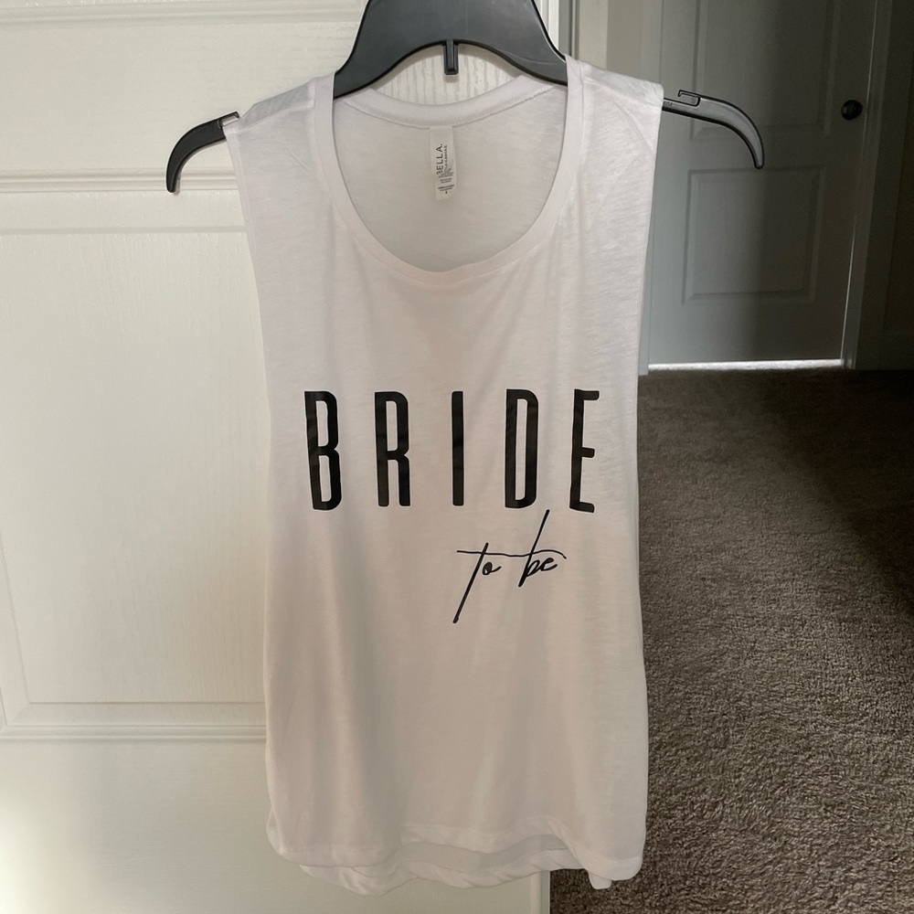 Bride to be muscle tank in like new condition